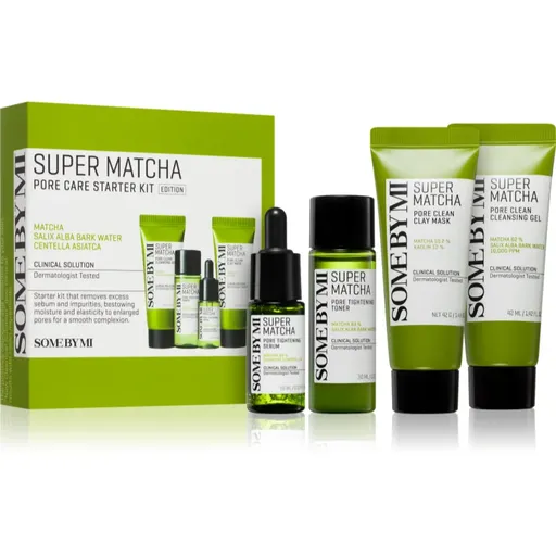 Some By Mi Super Matcha Pore Care Starter Kit dárková sada pro stažení pórů a matný vzhled pleti