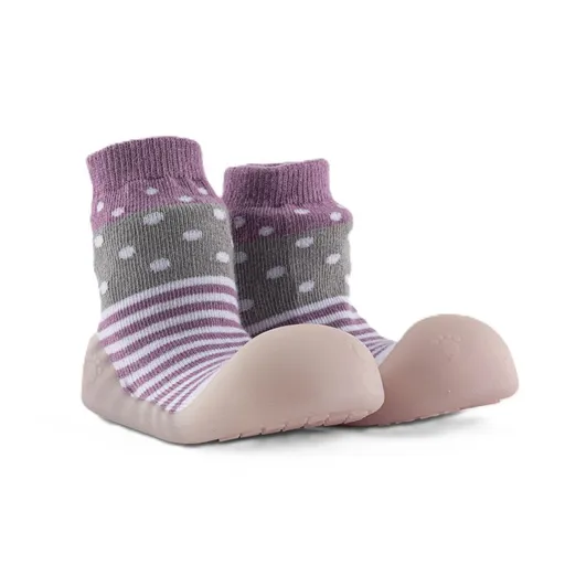 Chameleon ponožkové botičky Lilac Polka vel. 115