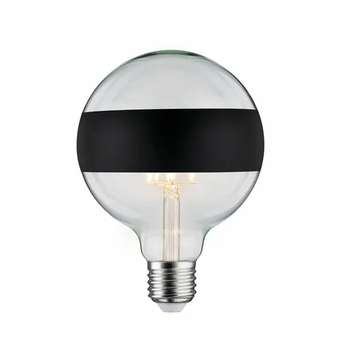 PAULMANN LED Globe 6,5 W E27 kruhové zrcadlo černá mat teplá bílá stmívatelné 286.82