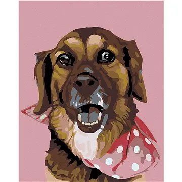 Malování podle čísel - Pejsek s puntíkatým šátkem (HRAmal00699nad)