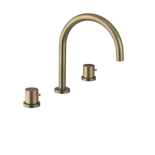 SAPHO ULTRASAN tříprvková stojánková umyvadlová baterie, zlato mat UT017VG