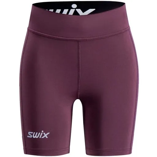 Swix PACE HIGH WAIST W Dámské běžecké kraťasy, vínová, velikost