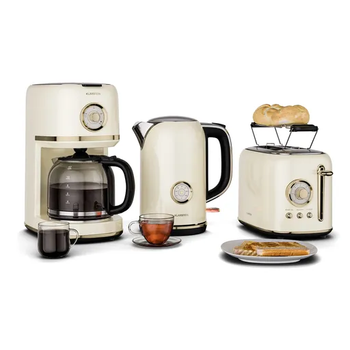 Klarstein Victoria snídaňová sada, topinkovač, konvice a kávovar