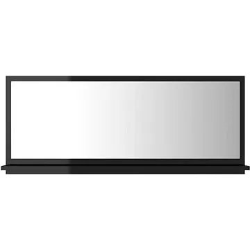 Koupelnové zrcadlo černé vysoký lesk 90x10,5x37 cm dřevotříska 804587 (804587)