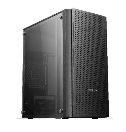 CRONO skříň DM2 Midi Tower, bez zdroje, černá