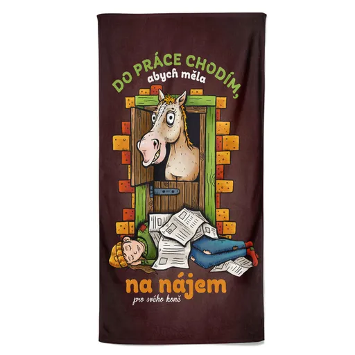 Osuška Na nájem pro koně (Velikost osušky: 100x170cm)