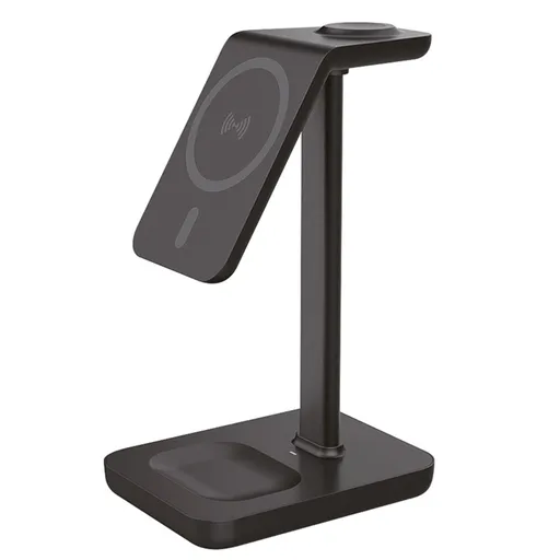 Solight stolní nabíječka 3v1, Qi2, MagSafe kompatibilní SSWC02