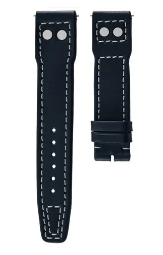 Kožený řemínek Biatec Pilot | Modrý - 20 mm - Bez spony