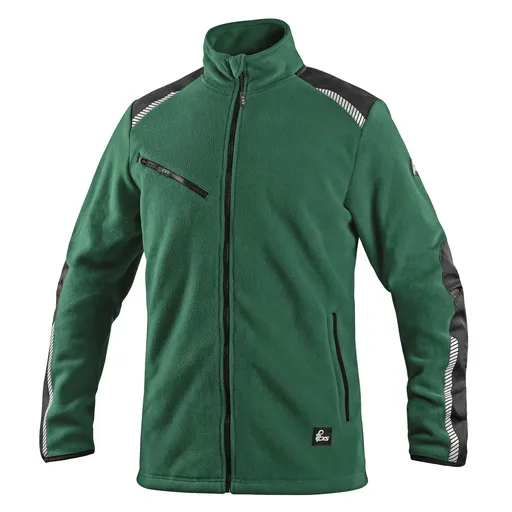 Canis (CXS) Pánská fleecová mikina CXS 4ENVI SOLIS - Zelená / černá | 3XL