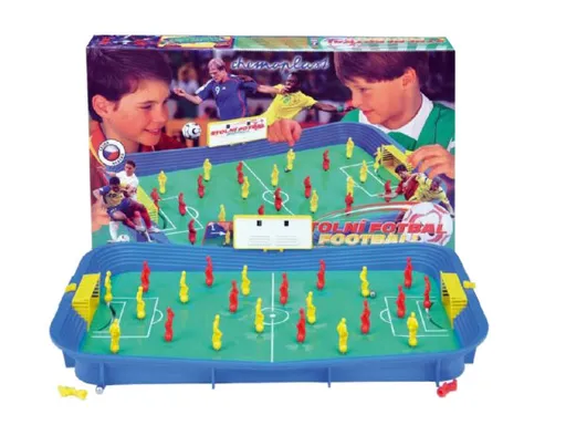 Dětský stolní fotbal Chemoplast - rozbaleno - 1x poškozený hráč + obal.