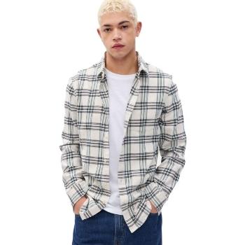 GAP FA23 LS MIDWEIGHT FLANNEL Pánská košile, bílá, velikost