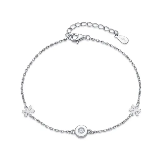 MOISS Elegantní stříbrný náramek se zirkony B0000857