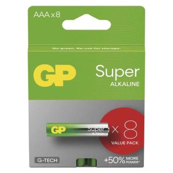 EMOS Alkalická baterie GP Super AAA (LR03), 8ks B01118