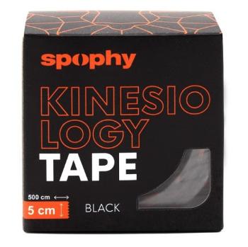 SPOPHY Kinesiology tape black tejpovacia páska čierna 5 cm x 5 m