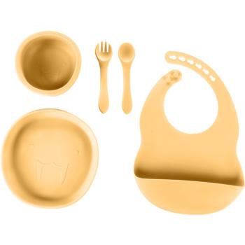 Zopa Silicone Set jídelní sada pro děti Mustard Yellow 1 ks