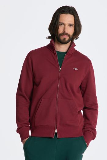 MIKINA GANT REG SHIELD FULL ZIP SWEAT PLUMPED RED