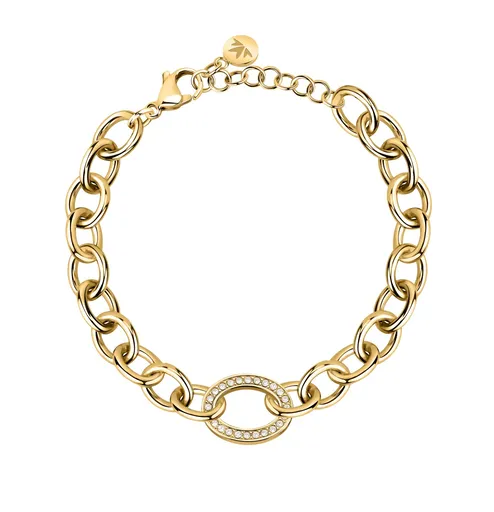 Morellato Výrazný pozlacený náramek s krystaly Intrecci SAZC03