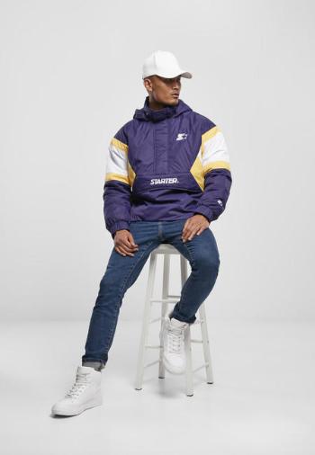 Starter Color Block Half Zip Retro Jacket starter purple/wht/buff yellow - S