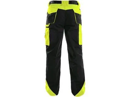 Kalhoty do pasu CXS SIRIUS BRIGHTON, černo-žlutá, vel. 66