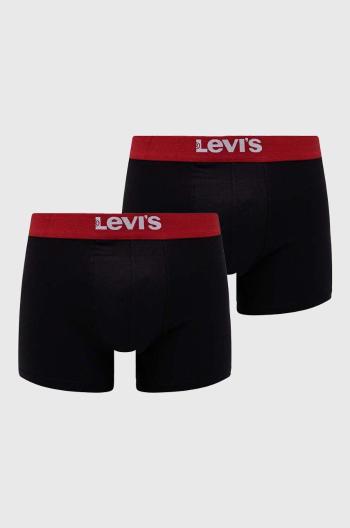 Boxerky Levi's 2-pack pánské, černá barva, 37149.0811-008