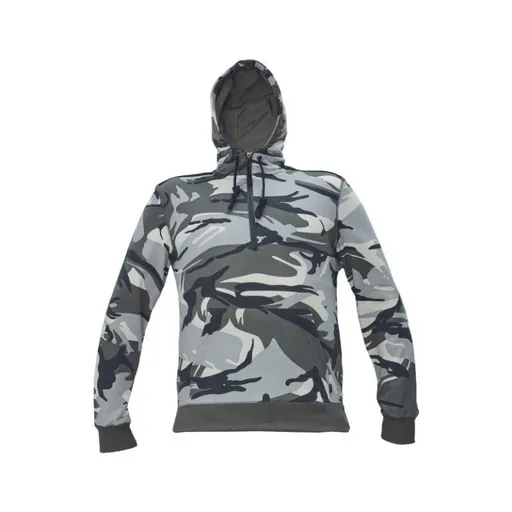 CRAMBE mikina s kapu šedá kamufláž XXL