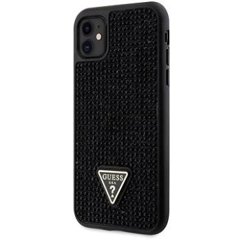 Guess Rhinestones Triangle Metal Logo Kryt pro iPhone 11 Black (GUHCN61HDGTPK)