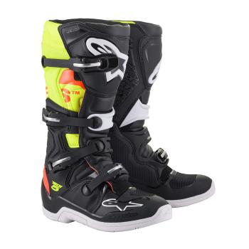 Moto boty Alpinestars Tech 5 černá/červená fluo/žlutá fluo  černá/červená fluo/žlutá fluo  39