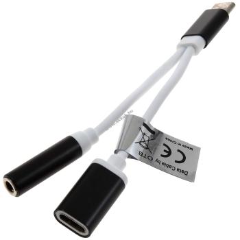 Audio- és Headsetadapter pl. Huawei P40 P40 Pro Xiaomi Mi 10 Mi 10 Pro USB-C