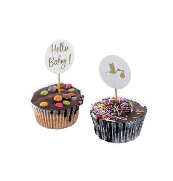 Chaks Ozdoby na cupcakes - Hello Baby 2 ks