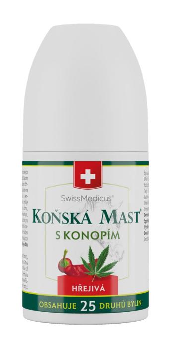 SwissMedicus Koňská mast s konopím hřejivá roll-on 90 ml