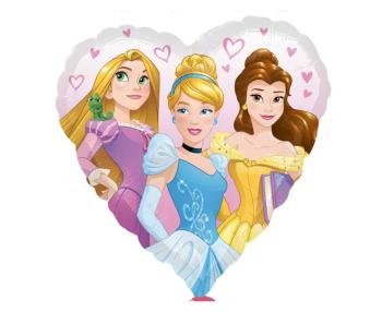 Amscan Fóliový balón srdce - Disney Princesses