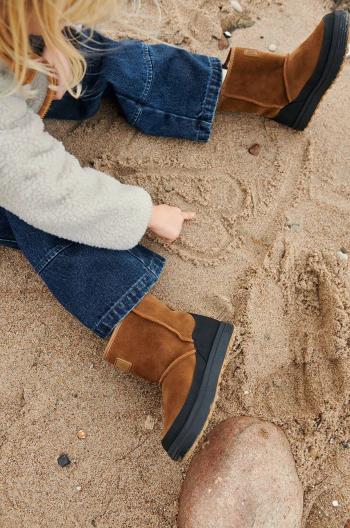 Dětské semišové sněhule Liewood Mattie Suede Boot hnědá barva, LW19227