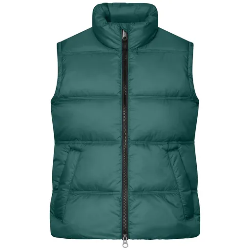 James & Nicholson (Daiber) Dámská prošívaná vesta JN1375 - Kouřově zelená | XS