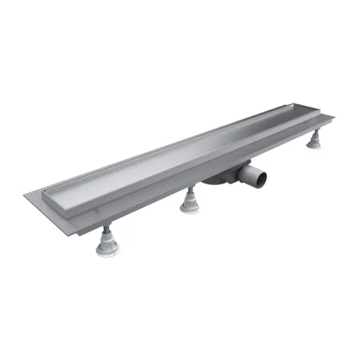 OMNIRES LOWFIX lineární sprchový odtok s krycí deskou pro dlažbu, 80 cm srebrny /SL/ LOWFIX80TSL