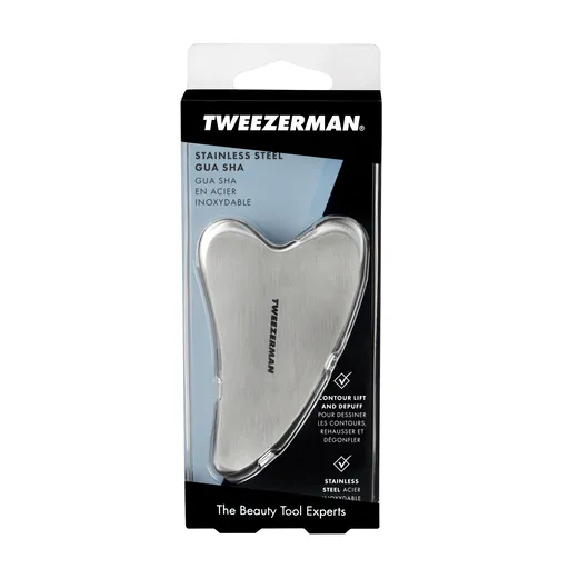 Tweezerman Stainless Steel Gua Sha –⁠⁠⁠⁠⁠⁠ masážní nástroj na obličej z nerezové oceli + dárek zdarma