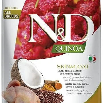 N&D grain free quinoa dog skin & coat quail & coconut 7 kg (8010276035684)