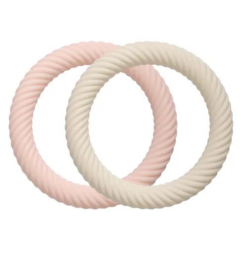 A Little Lovely Company silikonová kousátka - jahody se smetanou, 2 ks