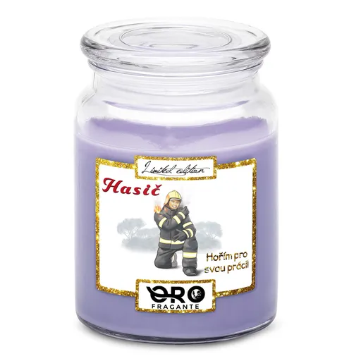 Svíčka Hořím pro práci (Vůně svíčky: Levandule)