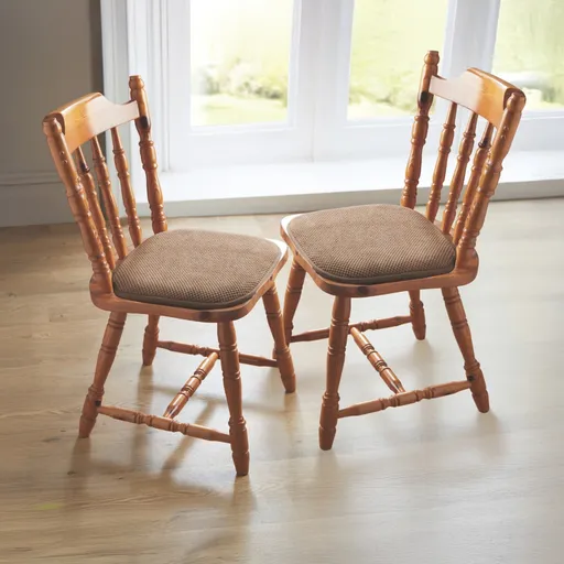 2 polštáře na židli, hnědá