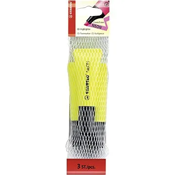 STABILO NEON síťka 3 ks - žlutý (4006381401210)
