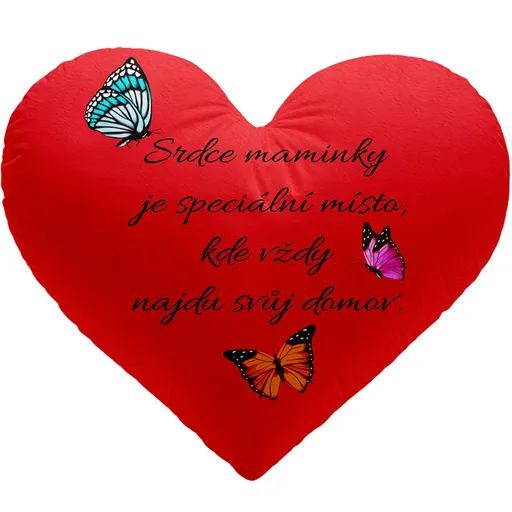 Polštářek srdcový - Srdce maminky