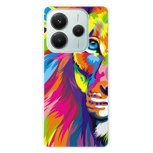 Odolné silikonové pouzdro iSaprio - Rainbow Lion - Xiaomi Redmi Note 14 5G