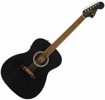 Fender Monterey Standard Black Elektroakustická kytara Jumbo