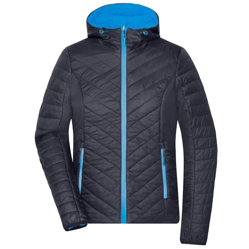 James & Nicholson (Daiber) Lehká dámská oboustranná bunda JN1091 - Tmavě modrá / aqua | L
