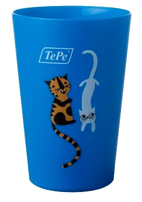 Barevný plastový kelímek TePe, modrý