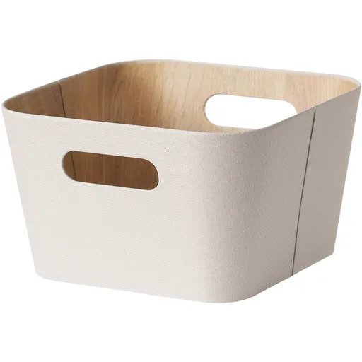 Kitchisimo Sada 2 úložných košíků 27 × 27 × 16 cm, krémová, M