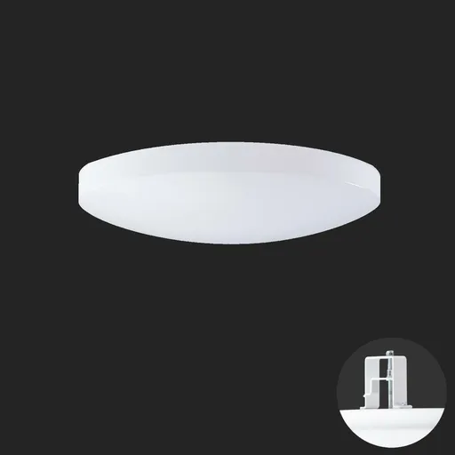 OSMONT SAG68678 SAGITA V1 stropní/nástěnné plastové polovestavné svítidlo bílá IP44 4000 K 14W LED nouzové kombinované 3 h