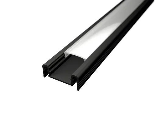 LED Solution Nástěnný profil pro LED pásky N9 černý Vyberte variantu a délku: Profil + Nacvakávací černý difuzor 1m LP113B-1M_LP-UNICOV1-BLK-1M
