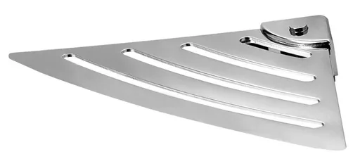 Rohová police do sprchy, 178x178 mm, oblá, ABS/nerez lesk