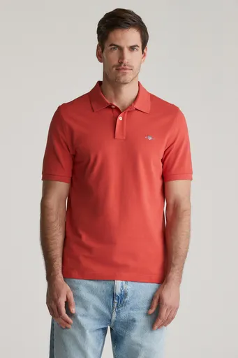 POLOKOŠILE GANT REG SHIELD SS PIQUE POLO BRICK RED